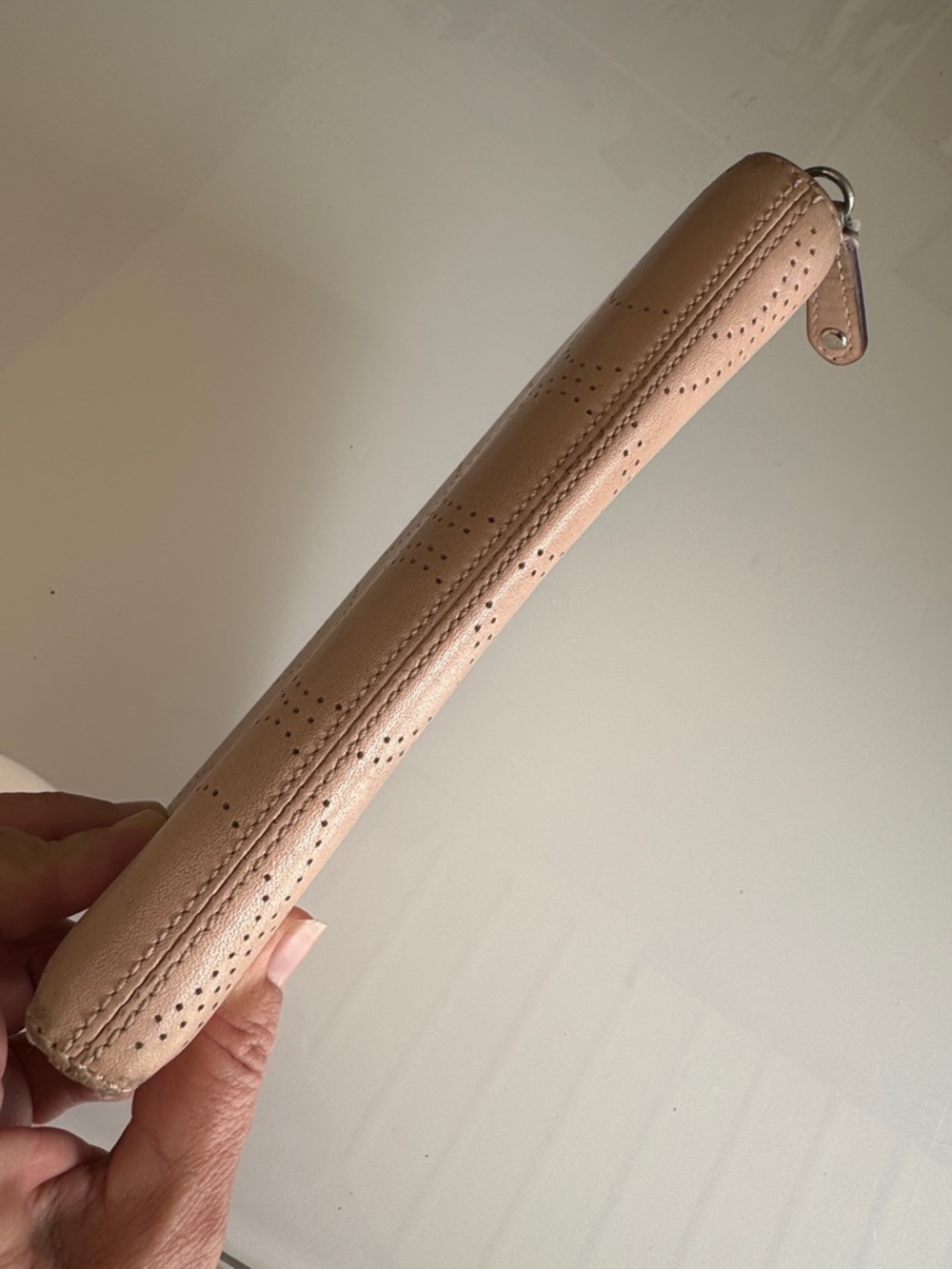 Coach Ashley Perforated Zip Around Wallet  in Blush - Picture 7 of 10
